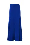 Philosophy Di Lorenzo Serafini Satin Maxi Flared Skirt In Blu