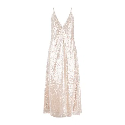 Philosophy Di Lorenzo Serafini Long Sequin Dress In White