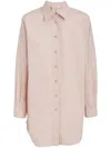 Philosophy Di Lorenzo Serafini Cotton Maxi Shirt In Pink