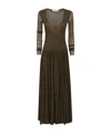 Philosophy Di Lorenzo Serafini Maxi Dress With Deep V-neckline And Gathered Skirt