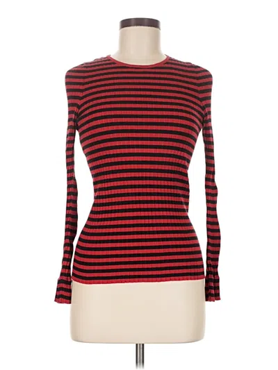 Pre-owned Philosophy Di Lorenzo Serafini Long Sleeve Top Red Boatneck Tops