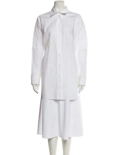 Pre-owned Philosophy Di Lorenzo Serafini Long Sleeve Tunic In White