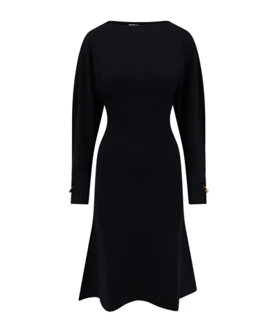 Philosophy Di Lorenzo Serafini Long-sleeved Flared Dress In Black