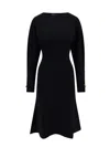 Philosophy Di Lorenzo Serafini Long-sleeved Flared Dress In Nero