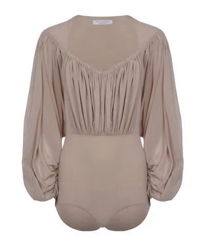 Philosophy Di Lorenzo Serafini Long-sleeved Jumpsuit In Brown