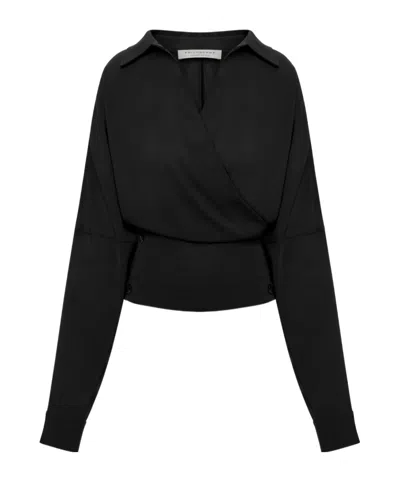 PHILOSOPHY DI LORENZO SERAFINI WRAP BLOUSE