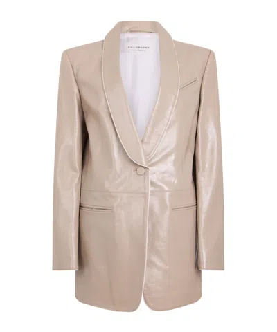 Philosophy Di Lorenzo Serafini Long-sleeved Suit Jacket In Neutral