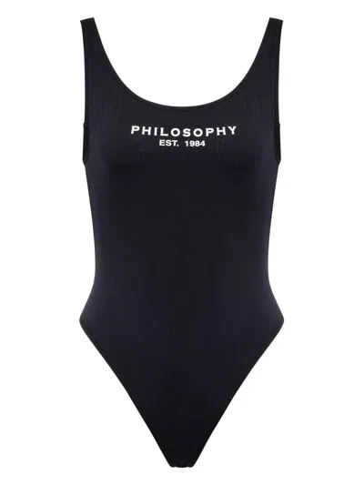 Philosophy Di Lorenzo Serafini Lycra One-piece Swimsuit In Black