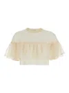Philosophy Di Lorenzo Serafini Maglia Nylon Crepe In Beige