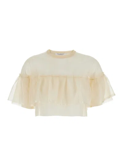 Philosophy Di Lorenzo Serafini Maglia Nylon Crepe In Beige
