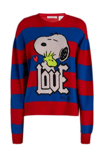 Philosophy Di Lorenzo Serafini Philosophy X Peanuts Knitted Crewneck Jumper In Multi