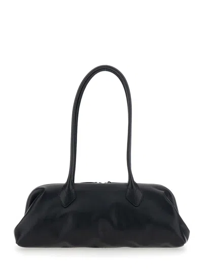 Philosophy Di Lorenzo Serafini 'marla' Black Shoulder Bag With Two Long Handles In Leather Woman