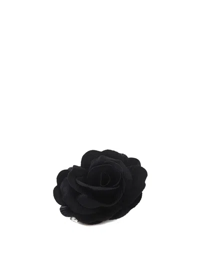 Philosophy Di Lorenzo Serafini Maxi Bijoux Brooch Philosophy Flower In Lycra In Black