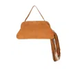 Philosophy Di Lorenzo Serafini Maxi Clutch Bag In Nubuck Leather With Bangs
