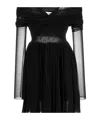 Philosophy Di Lorenzo Serafini Shoulder Mini Pleated Sheer Long Sleeves In Black