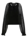 PHILOSOPHY DI LORENZO SERAFINI MESH-SLEEVE TOP