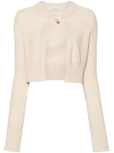 Philosophy Di Lorenzo Serafini Metal-detailing Cardigan In Neutrals