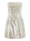 Philosophy Di Lorenzo Serafini Metallic Dress With All-over Sequins In Tech Fabric Woman