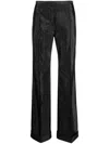 Philosophy Di Lorenzo Serafini Metallic-effect Straight-leg Trousers In Black