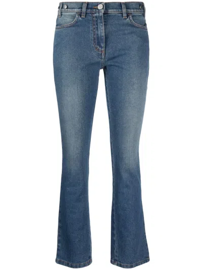Philosophy Di Lorenzo Serafini Mid-rise Cropped Jeans In Blau