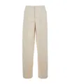 Philosophy Di Lorenzo Serafini White Wide Leg Pants With Tailored Pleats In Acetate Fabric Woman In Nude