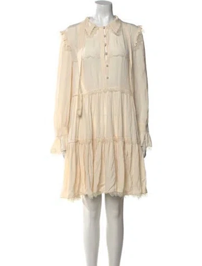 Pre-owned Philosophy Di Lorenzo Serafini Mini Dress In Neutral