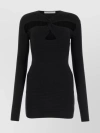Philosophy Di Lorenzo Serafini Mini Dress With Long Sleeves And V Neckline In Black