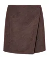 Philosophy Di Lorenzo Serafini Wrap Mini Skirt In Brown