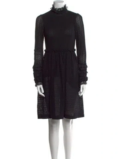 Pre-owned Philosophy Di Lorenzo Serafini Mock Neck Knee-length Dress In Black