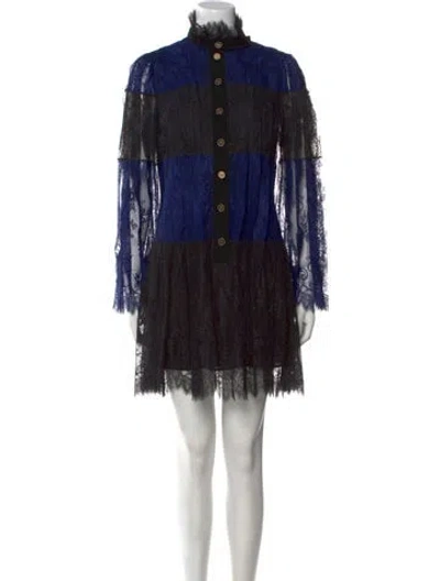 Pre-owned Philosophy Di Lorenzo Serafini Mock Neck Knee-length Dress In Black