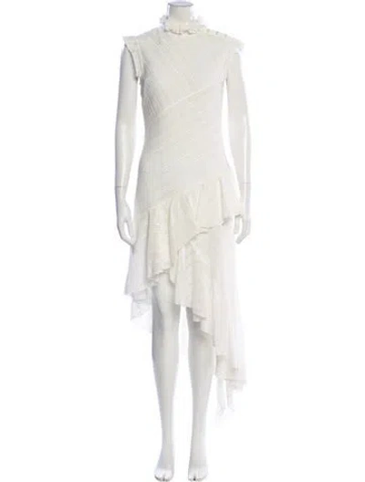 Pre-owned Philosophy Di Lorenzo Serafini Mock Neck Long Dress In Neutral