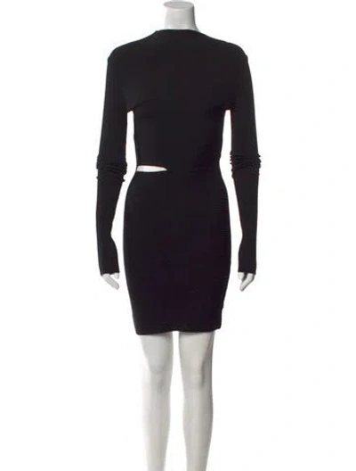 Pre-owned Philosophy Di Lorenzo Serafini Mock Neck Mini Dress In Black
