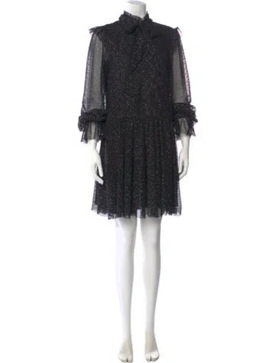 Pre-owned Philosophy Di Lorenzo Serafini Mock Neck Mini Dress In Multi