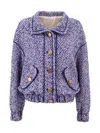 Philosophy Di Lorenzo Serafini Multicolor Cotton Blend Oversize Jacket In Fantasiaazzurro