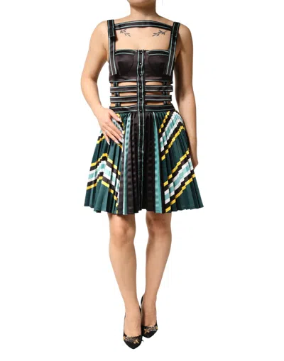Pre-owned Philosophy Di Lorenzo Serafini Multicolor Sleeveless A-line Women's Dress ()