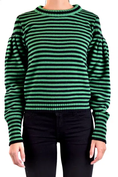 PHILOSOPHY DI LORENZO SERAFINI MULTICOLOR STRIPED SWEATER WITH PUFFED SLEEVES