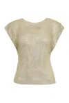Philosophy Di Lorenzo Serafini Net Top With Jewel Applications In Fantasia Verde