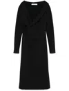Philosophy Di Lorenzo Serafini Off-shoulder Midi Dress In Black