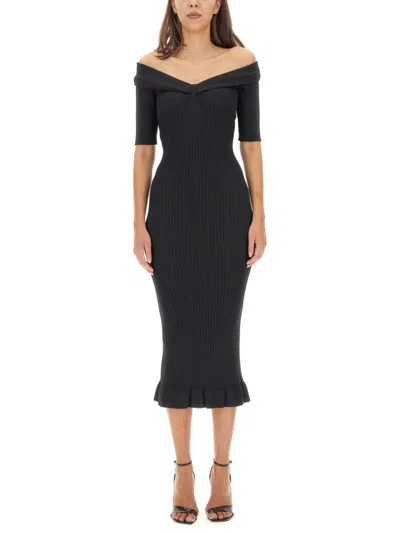 PHILOSOPHY DI LORENZO SERAFINI OFF-THE-SHOULDER DRESS