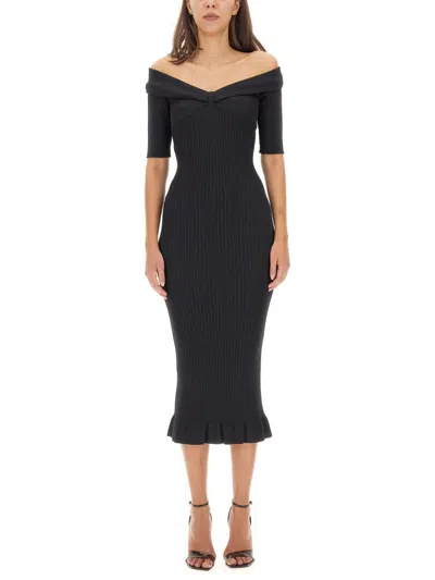PHILOSOPHY DI LORENZO SERAFINI OFF-THE-SHOULDER DRESS