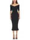 Philosophy Di Lorenzo Serafini Bow Detailed Off-shoulder Dress In Black