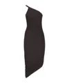 Philosophy Di Lorenzo Serafini One-shoulder Knitted Dress In Black