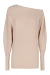 Philosophy Di Lorenzo Serafini Elegant One-shoulder Ivory Sweater