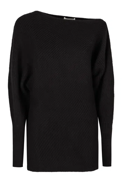Philosophy Di Lorenzo Serafini One-shoulder Sweater In Black