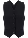 Philosophy Di Lorenzo Serafini Open-back Buttoned Vest In Black