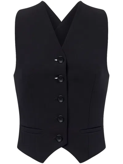 Philosophy Di Lorenzo Serafini Open-back Buttoned Vest In Black