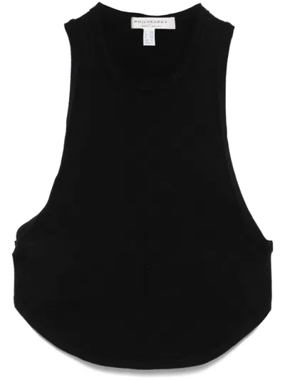 Philosophy Di Lorenzo Serafini Open-back Crop Top In Black
