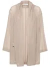 Philosophy Di Lorenzo Serafini Open-front Fluid Coat In Neutrals