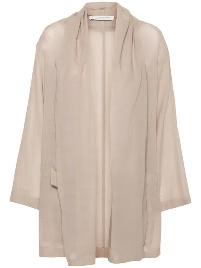 Philosophy Di Lorenzo Serafini Open-front Fluid Coat In Neutrals