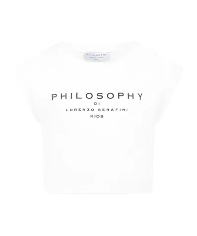 Philosophy Di Lorenzo Serafini Open-necked Black Shirt In White